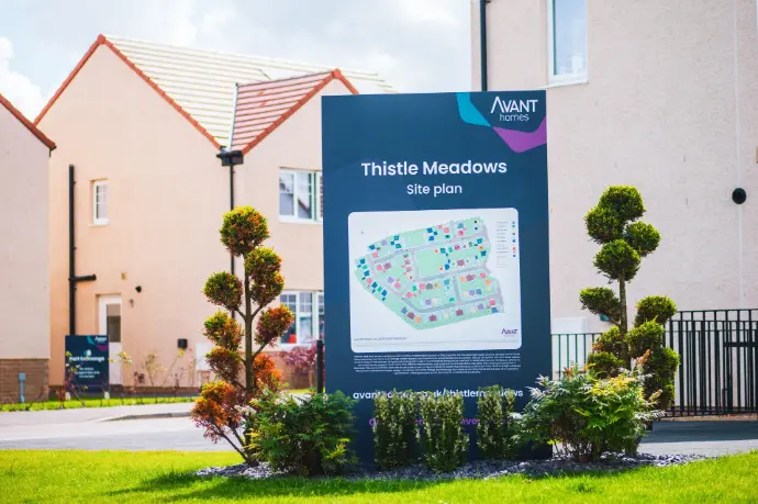 monolith with site plan